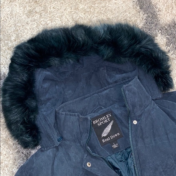 Fox fur trim / down feather winter coat - Picture 3 of 6